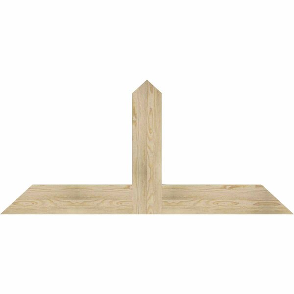 Ekena Millwork Portland Rough Sawn Timber Gable Bracket, Douglas Fir, 60"W x 27"H x 2"D x 6"F, 11/12 Pitch GBW060X27X0206POR00RDF - main